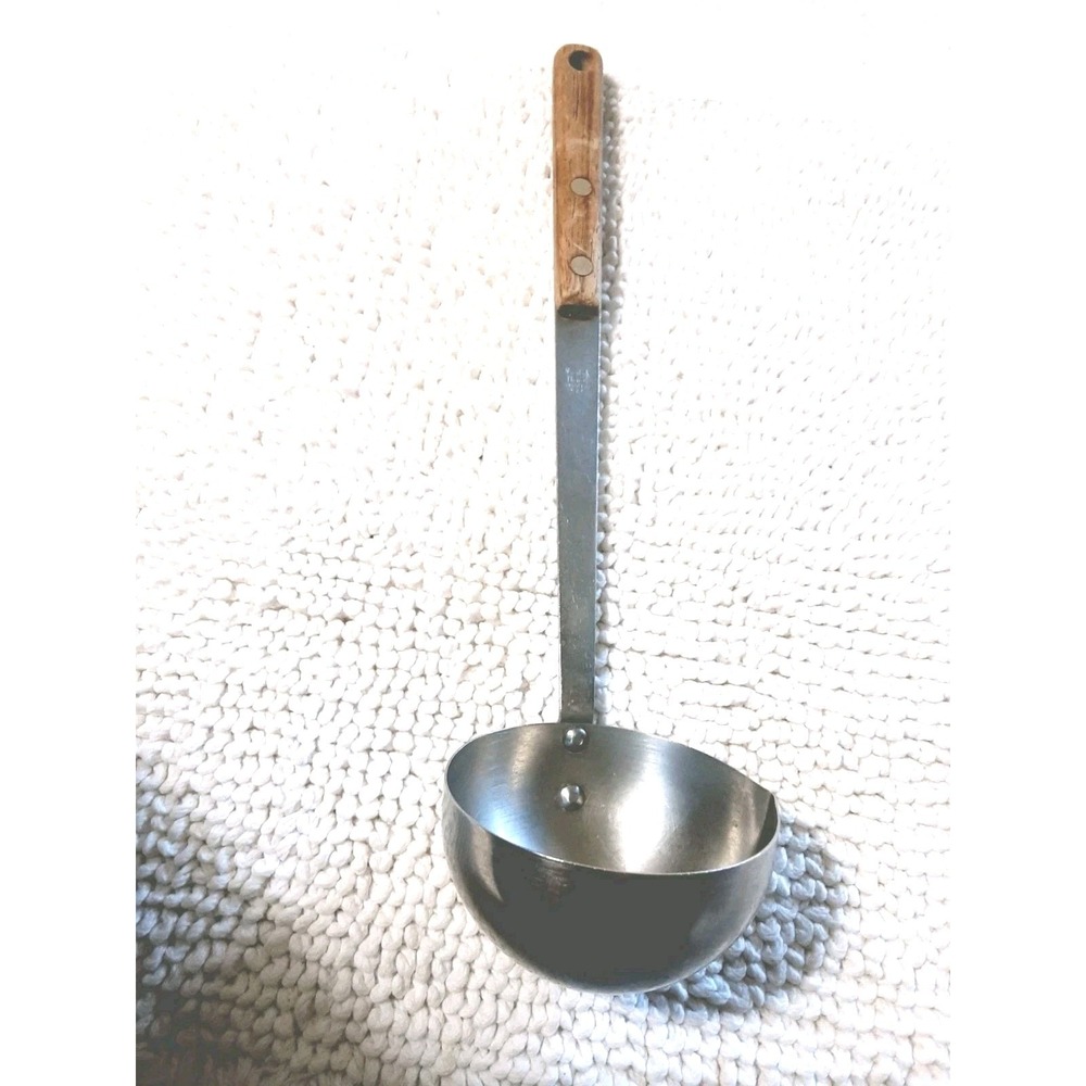 Vintage Maid of Honor Stainless Ladel Spoon Brown Wood Handle 11 Inch